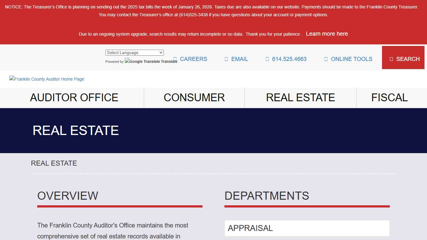 Franklin County Auditor - Real Estate